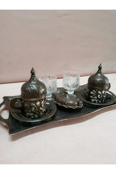 bakırmutfak 2-Piece Filigree Copper Cup Set - Copper Plated