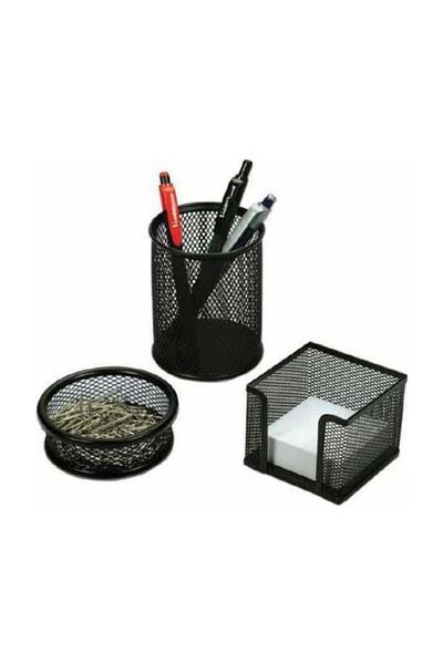KRAF 470g Perforated Black Table Set of 3