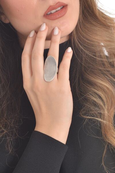 LABALABA Kadın Antik Gümüş Kaplama Yüzük