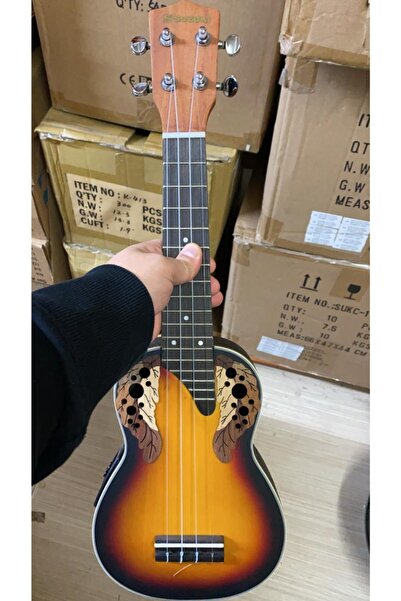 Suzuki Sruk-1e Sb Soprano Boy Oveşın Fiber Kasa Elektro Ukulele Seti