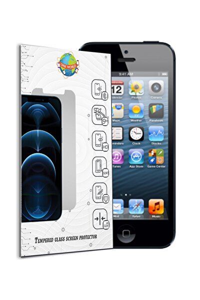 CaseWorld Iphone 5/5s/5se Uyumlu Temperli Ekran Koruyucu Kırılmaz Cam