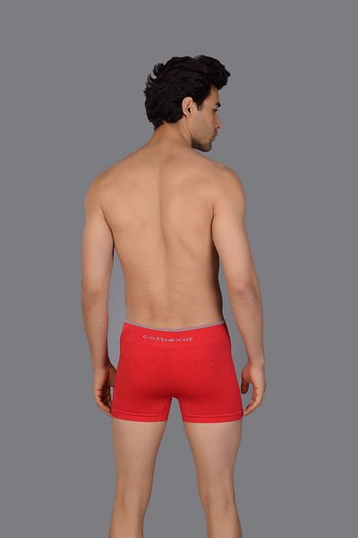 COTBOXER Men's Red Seamless Boxers - Comfortable and Stylish Design