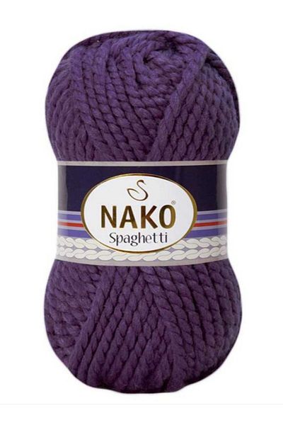 NAKO ( 5 Pieces ) Spaghetti 3853 Purple Hand Knitted Threads Vest Cardigan Thread Scarf Sweater Beanie Thread