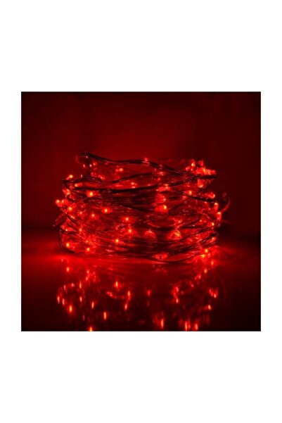 Genel Markalar Tel Led ışık 3 metre 2 pille çalışan kırmızı ışık Led