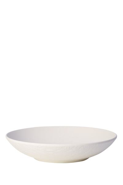 Villeroy & Boch Manufacture Rock Blanc Beyaz Porselen Çukur Tabak 24 cm