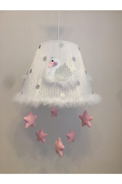 Keçeli parti hayalleri Bebek Çocuk Avize Kuğu Gümüş Açık Pembe