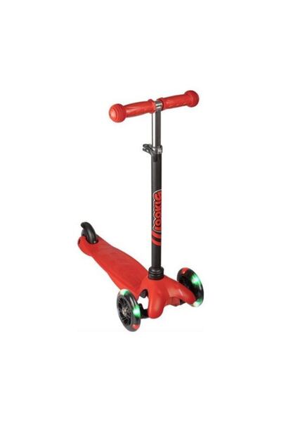 Rookie Kırmızı 3 Tekerlekli Led Işıklı Scooter