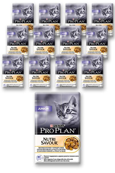 Pro Plan Proplan Pro Plan Junior Yavru Tavuklu Pouch Kedi Konservesi 12 X 85 Gr