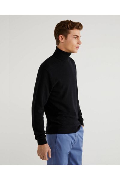 United Colors of Benetton Пуловер Benetton с мериносова яка