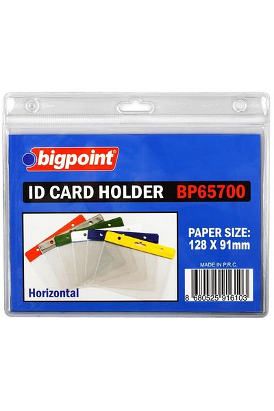 Bigpoint حقيبة بطاقات أفقية شفافة - 128x91 ملم DS-671