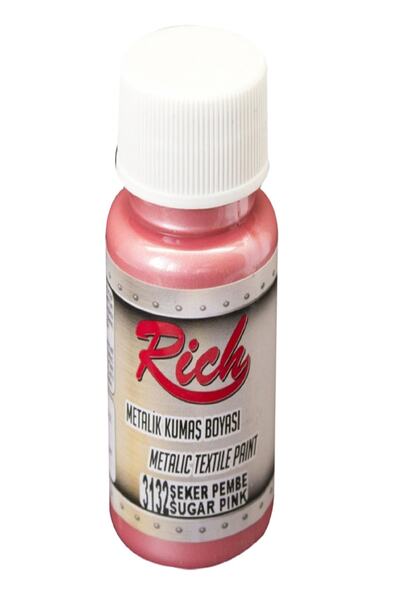 Rich Metalik Kumaş Boyası 50 cc. 3132 ŞEKER PEMBE