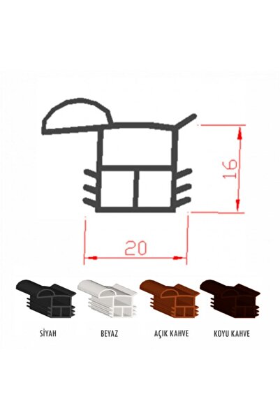 Seas Door Çelik Kapı Fitili Siyah - Kapı Contası 6 Metre