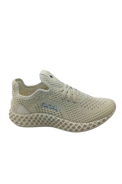 Pierre Cardin Beige Woven Fabric Women's Sneakers