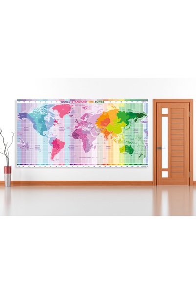 okul posterleri World Standard Time Zones