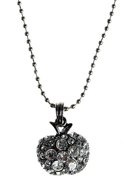 Rouge قلادة على شكل تفاحة من حجر الزركون مولان