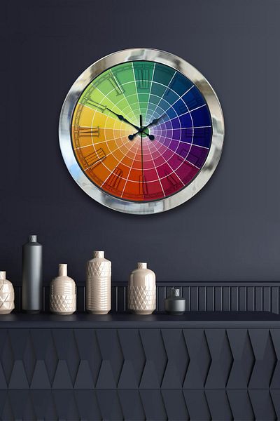Kasva Concept 36 cm Chrome Metal New Color Wall Clock