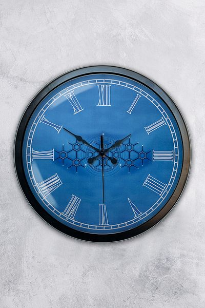 Kasva Concept Gift 40 cm Black Metal Plane Tree Wall Clock