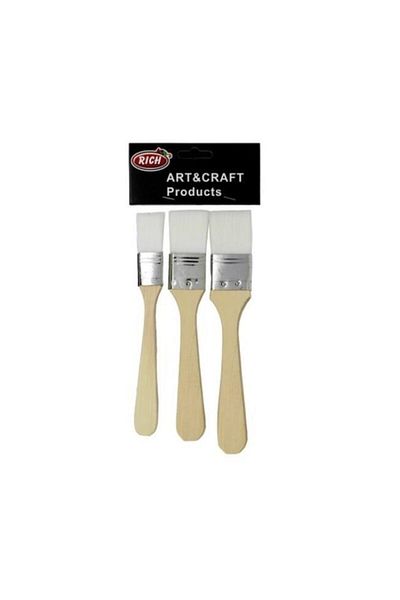 Rich 3-Piece White Synthetic Point Economical Floor Brush Set