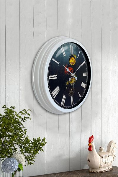 Kasva Concept Gift 40 cm White Metal Kitchen Wall Clock