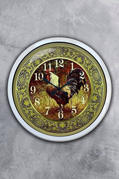 Platin Saat هدية ساعة حائط معدنية بيضاء مقاس 40 سم