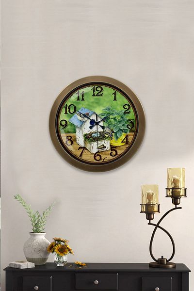 Kasva Concept Antique Metal Innocent Wall Clock 36 cm