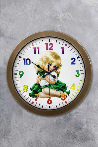 Kasva Concept 36 cm Antique Metal Children's Wall Clock