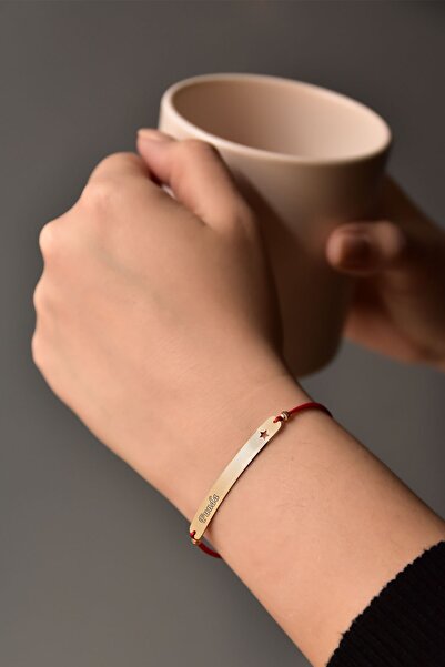 Papatya Silver 925 Ayar Gümüş Altın Kaplama Yıldız Figürlü Isimli Plaka Kadın...