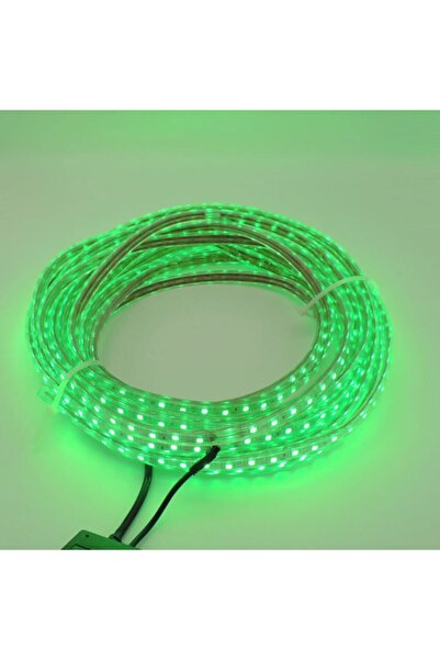 Sunlight 3 Çip Dış Mekan Şerit Led Işık Hortum 1 Metre 220v Fişli Yeşil