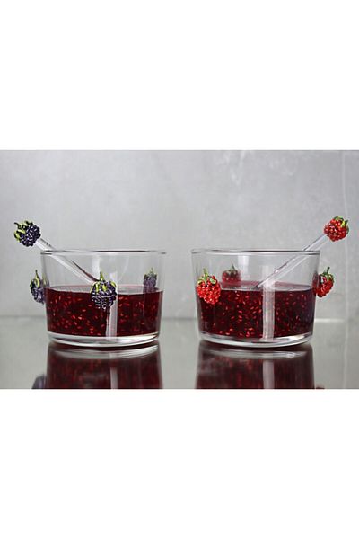 ADAMODART 2-Piece Jam Bowl with Raspberry & Blackberry Figures
