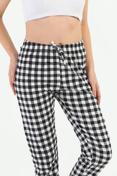 Arvin Pijama Plaid Printed Pajama Bottoms