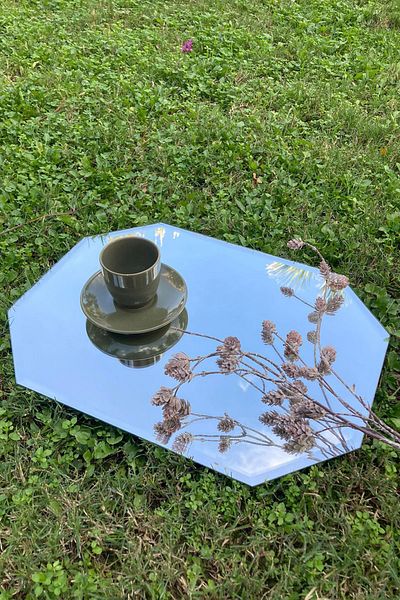 Linacci Oglindă octogonală cvadruplă, placa de supliment, Bizotel decorativ peste masă
