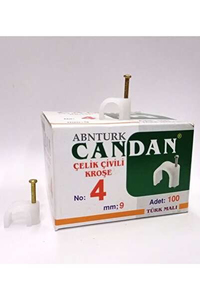 abnturk 100 Adet Paslanmaz Çelik Beton Çivili 4 No 9mm Kroşe En Sağlıklı Sağl...