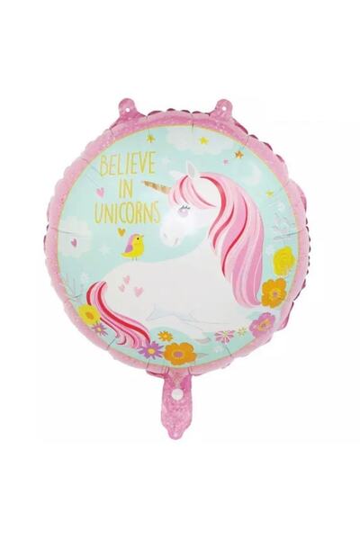 Baloncum 18 Inç Yuvarlak Happy Birthday Doğum Günü Folyo Balonları