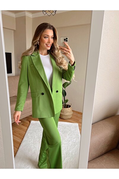 MOCCHI Four Seasons Atlas Fabric Palazzo Women's Suit