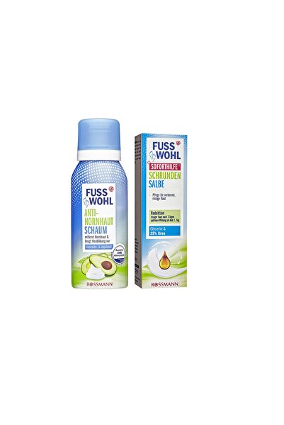Fusswohl Ayak Çatlakları Için Bakım Köpüğü 100 Ml + Çatlaklar Için Anında Etki Ayak Kremi 75 Ml