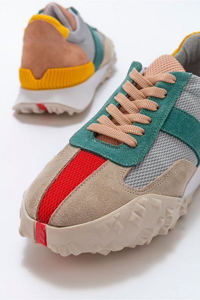 LuviShoes حذاء رياضي نسائي من الجلد الطبيعي من Felix Ice Suede