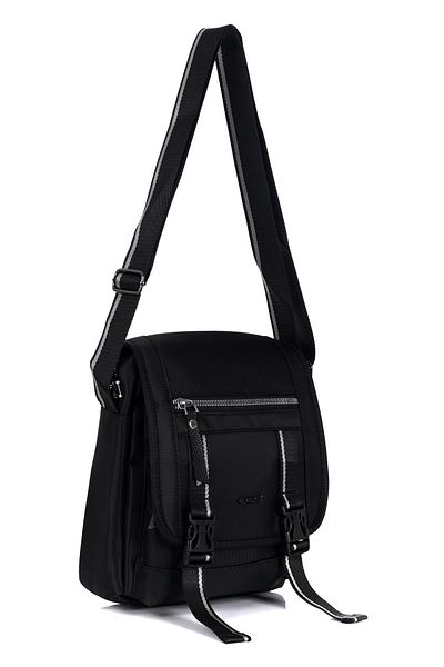 ÇÇS 31195 Geantă Messenger Crossbody cu curea de umăr neagră