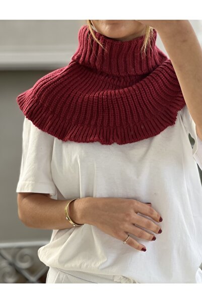 who knows ¿ Bordo Triko Boyunluk Kadın Giyim Aksesuar