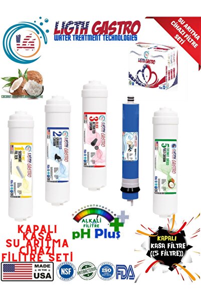 light gastro Kapalı Kasa Tüm Su Arıtma Cihazlarına Uygun 5 Li Filitre Takımı....