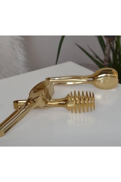 Eterno Gold Service Cake Salad Pasta Tongs