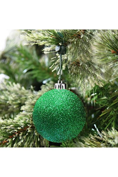 Kuzey Vip Quality 5 Cm 12 Bucăți Minge Verde Sclipici Ornamente pentru Pomul ...