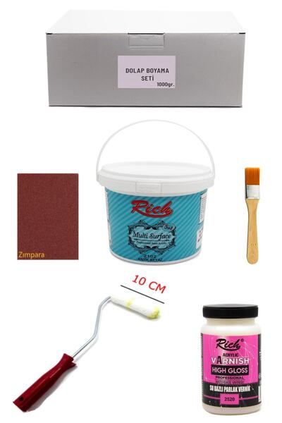 okulima Rich Multi Surface Antik Beyaz 1000 Gr Dolap Boyama Seti Mobilya Boya...