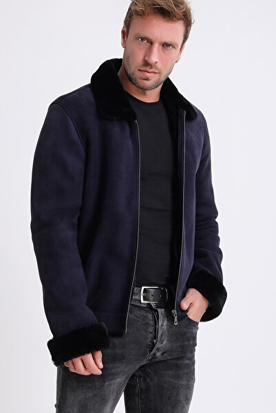 Leather Club Lacivert Pilot Süet Ceket