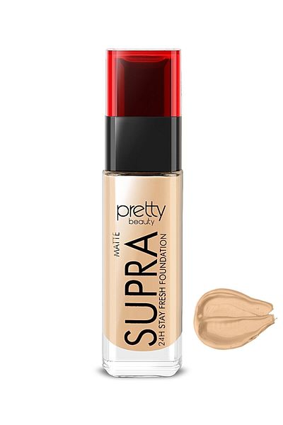 Pretty Beauty كريم أساس مات سوبرا يدوم 24 ساعة