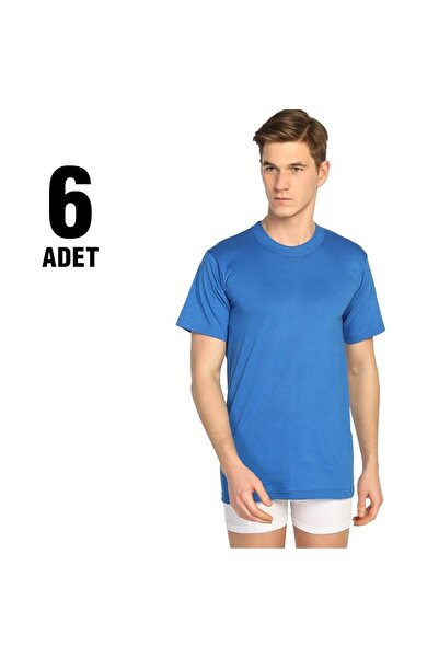 Seher Yıldızı Πολύχρωμο ανδρικό εσώρουχο 6 τεμαχίων - Crew Neck