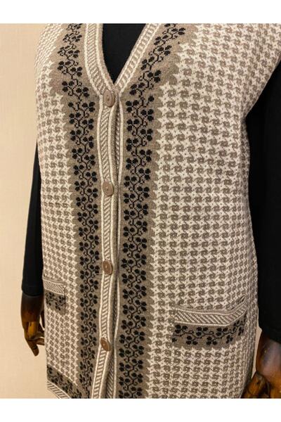 TEK Трикотажний жилет з візерунком килим / Візон