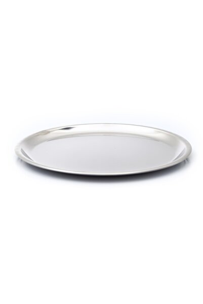 BAYDURSAN Steel Serving Plate, Stainless Flat Plate No.3