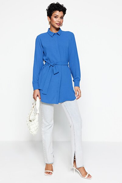 Trendyol Modest Hemde - Blau - Regular Fit