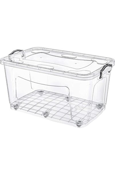 Cosiness Çok Amaçlı Tekerlekli Şeffaf Saklama & Oyuncak Kutusu 3 Lü ( 30 Lt + 50 Lt + 80 Lt )