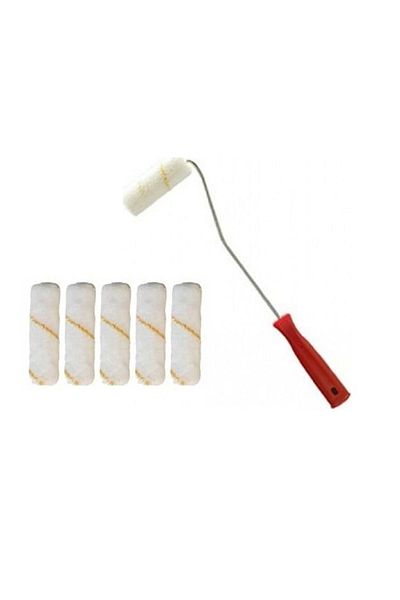 m1 art Satin Finger Paint Roller 10.cm 1 Piece - Spare Head 5pcs
